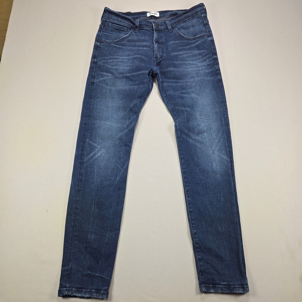 Wrangler Bryson Skinny Jeans Dark Wash Stretch Denim Blue Mens W32 L32 W14XFJ084
